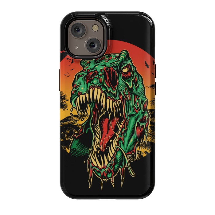 iPhone 14 StrongFit Zombie T-Rex by Branko Ricov