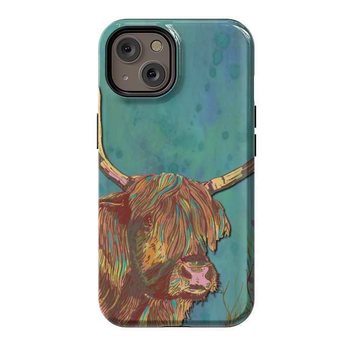 iPhone 14 StrongFit Highland Cow by Lotti Brown