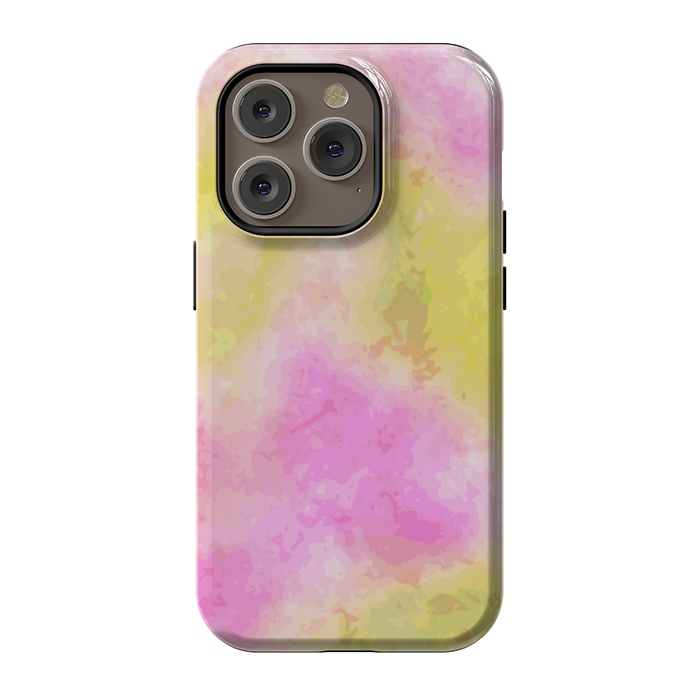 iPhone 14 Pro StrongFit Pink + Yellow Galaxy by Zala Farah