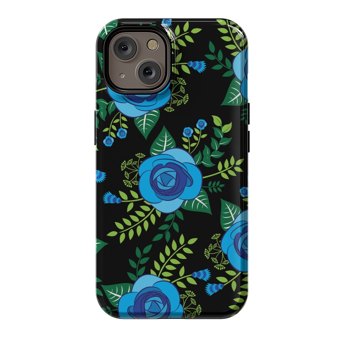 iPhone 14 StrongFit Blue Roses by Rossy Villarreal