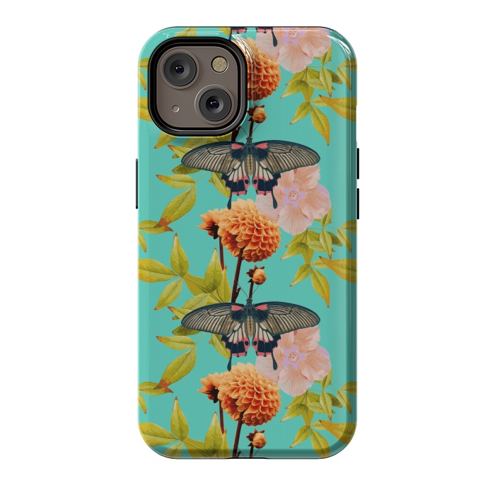 iPhone 14 StrongFit Tropical Butterfly Garden by Zala Farah