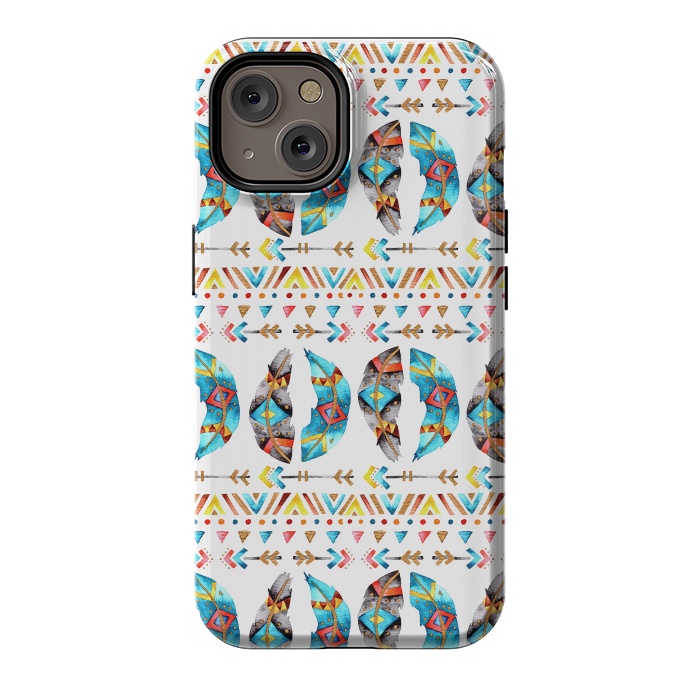 iPhone 14 StrongFit Feathers and Arrows by Pom Graphic Design