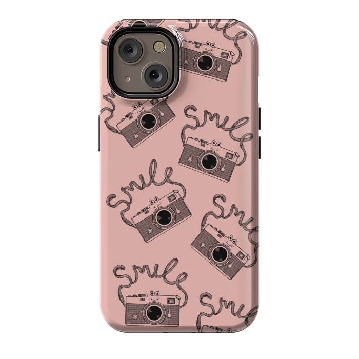 iPhone 14 StrongFit Smile pattern rose by Coffee Man