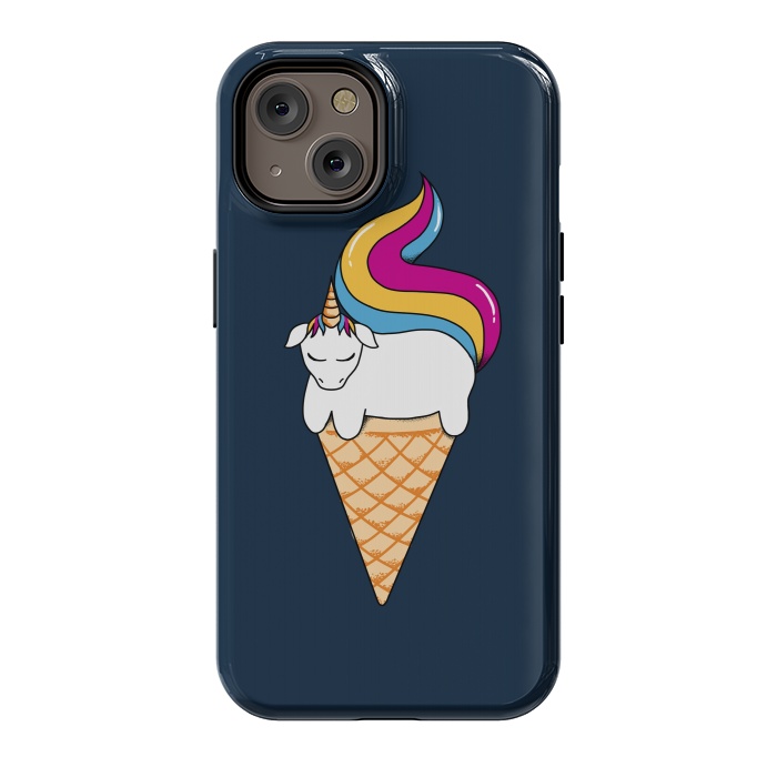 iPhone 14 StrongFit uni-cone blue by Coffee Man