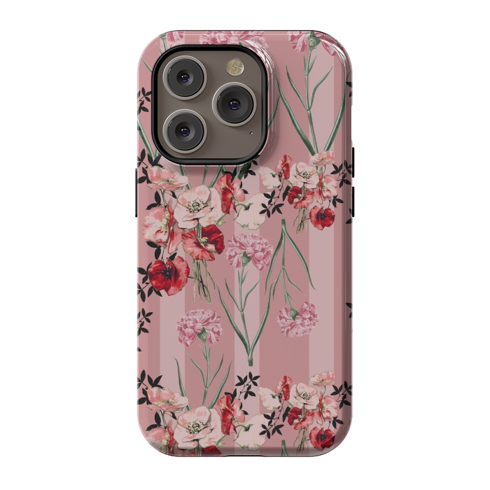 iPhone 14 Pro StrongFit Floral Love X (Red) by Zala Farah