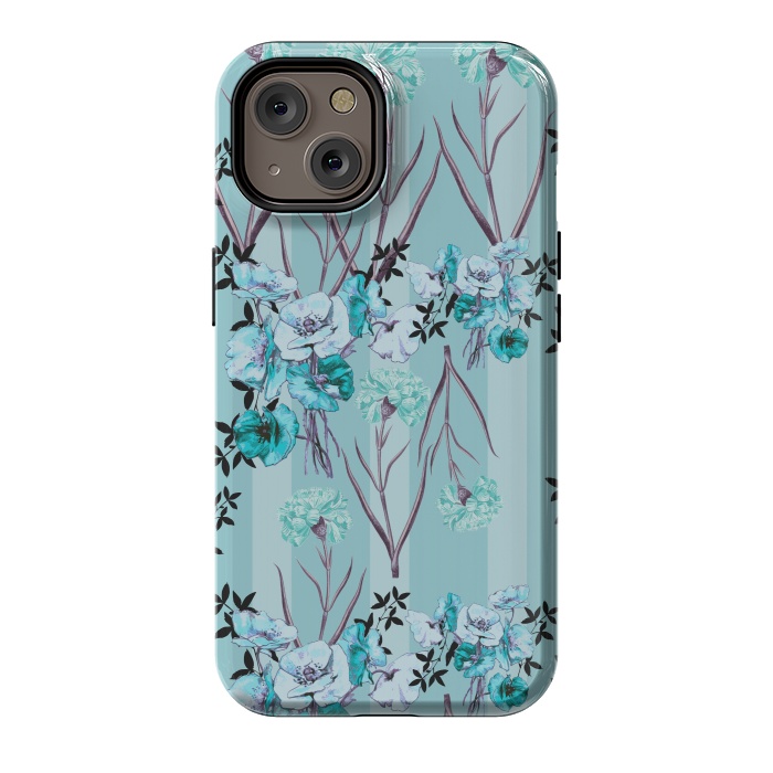 iPhone 14 StrongFit Floral Love X (Blue) by Zala Farah