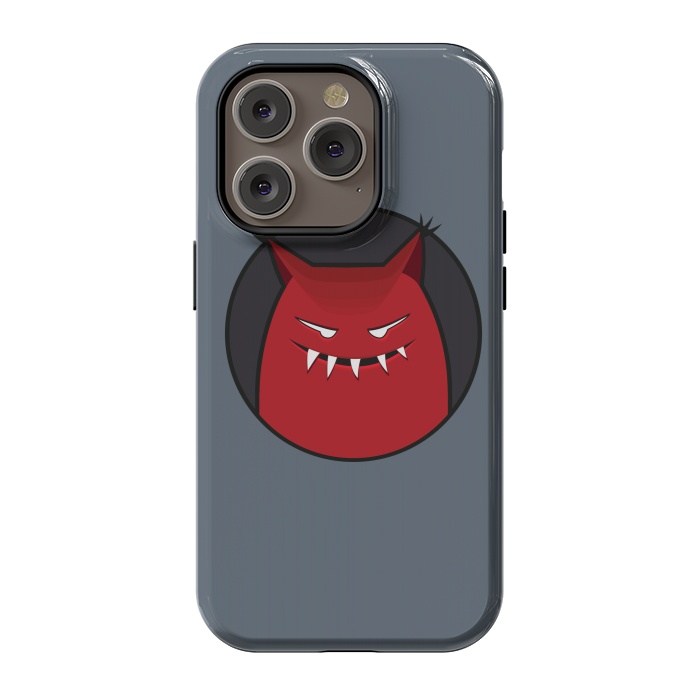 iPhone 14 Pro StrongFit Red Evil Monster With Pointy Ears by Boriana Giormova