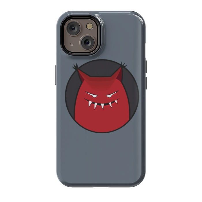 iPhone 14 StrongFit Red Evil Monster With Pointy Ears by Boriana Giormova