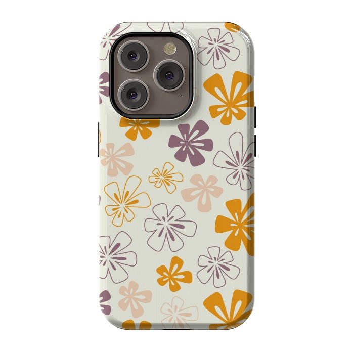 iPhone 14 Pro StrongFit Funky Flowers by Paula Ohreen