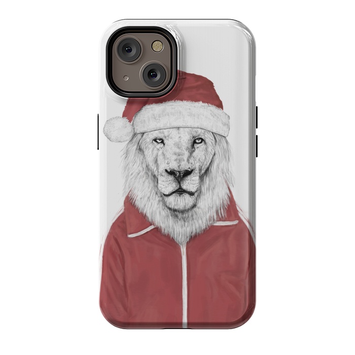 iPhone 14 StrongFit Santa lion by Balazs Solti