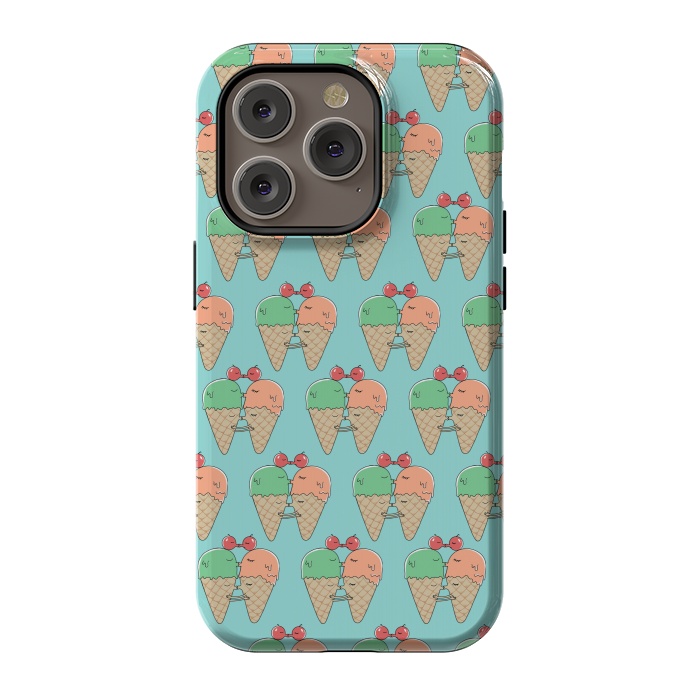iPhone 14 Pro StrongFit Sweet Kiss Pattern by Coffee Man