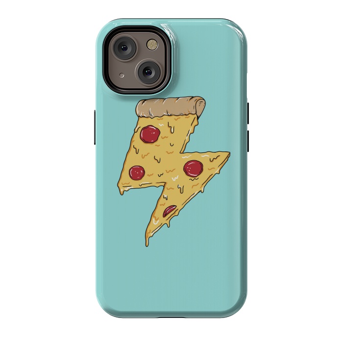 iPhone 14 StrongFit Pizza power green by Coffee Man