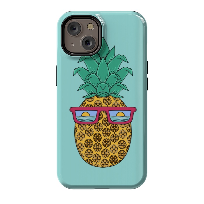 iPhone 14 StrongFit Floral Pineapple by Coffee Man