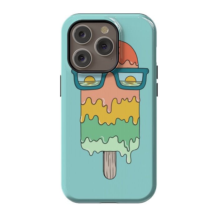 iPhone 14 Pro StrongFit Hot Ice Cream Green by Coffee Man