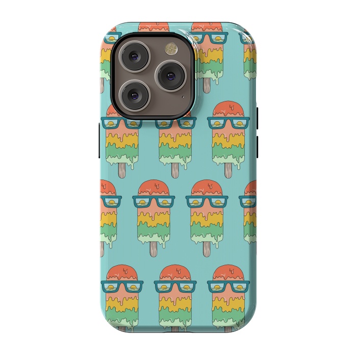 iPhone 14 Pro StrongFit Hot Ice Cream pattern green by Coffee Man