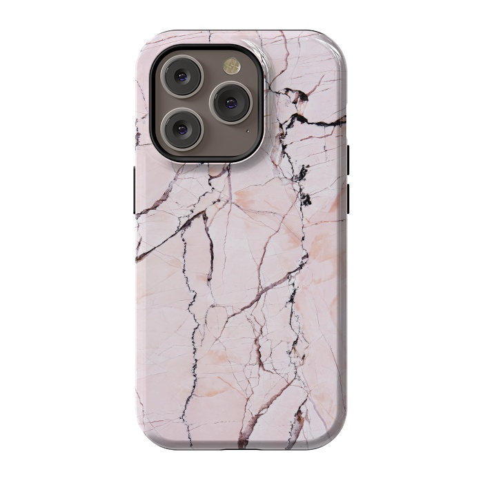 iPhone 14 Pro StrongFit Pink texture marble by Mmartabc