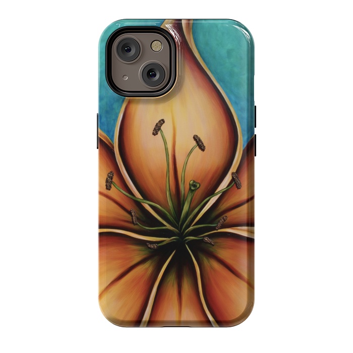 iPhone 14 StrongFit Fire Lily  by Denise Cassidy Wood