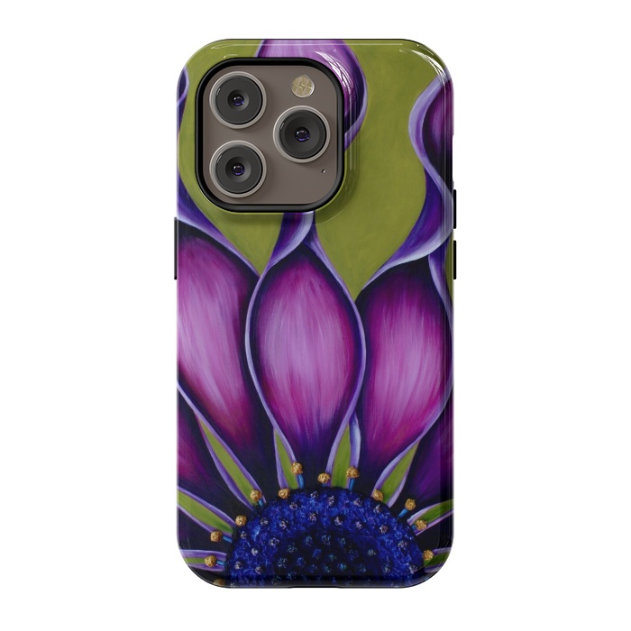 iPhone 14 Pro StrongFit Purple African Daisy by Denise Cassidy Wood