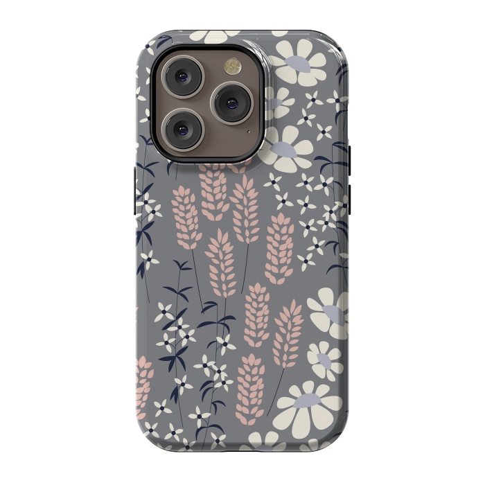 iPhone 14 Pro StrongFit Spring Garden Gray by Jelena Obradovic