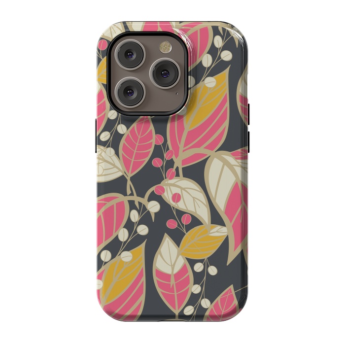 iPhone 14 Pro StrongFit Romantic Floral Dark by Jelena Obradovic
