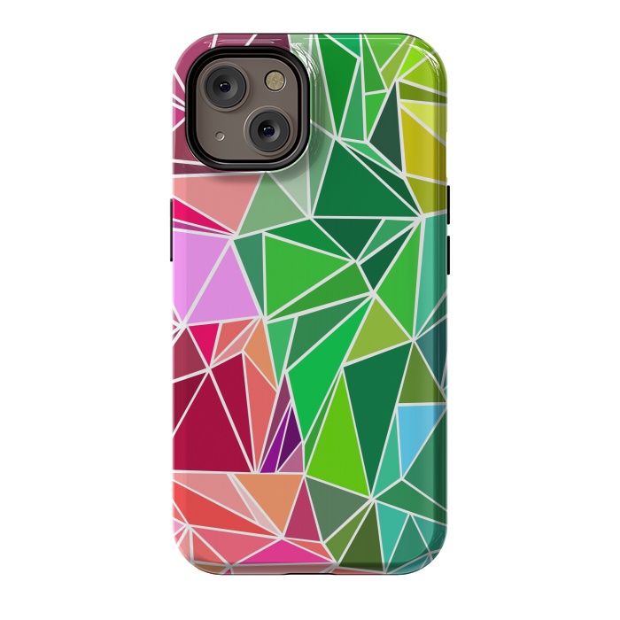 iPhone 14 StrongFit Polygonal colorful pattern by Dhruv Narelia