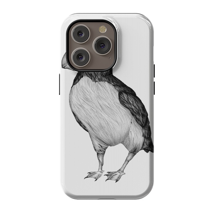 iPhone 14 Pro StrongFit Little Puffin by ECMazur 