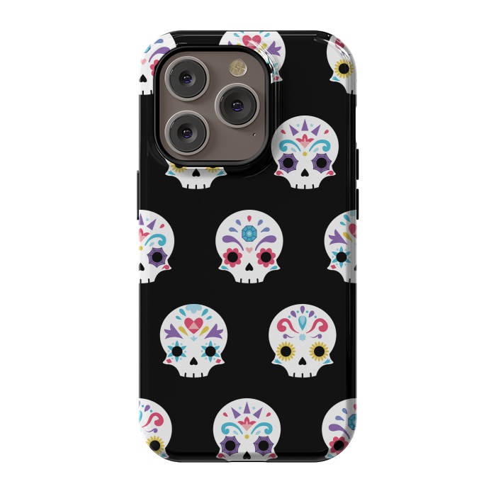 iPhone 14 Pro StrongFit Cute sugar skull  by Laura Nagel