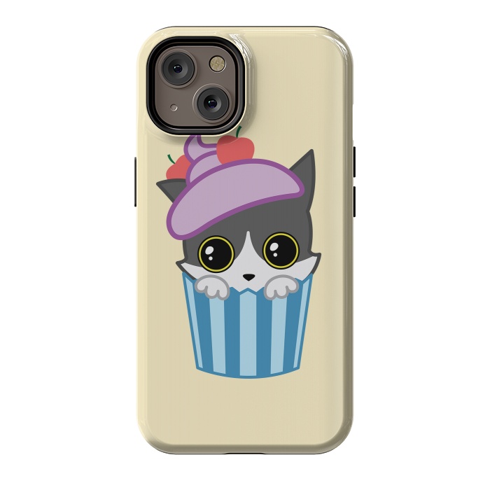 iPhone 14 StrongFit Cupcake kitty by Laura Nagel