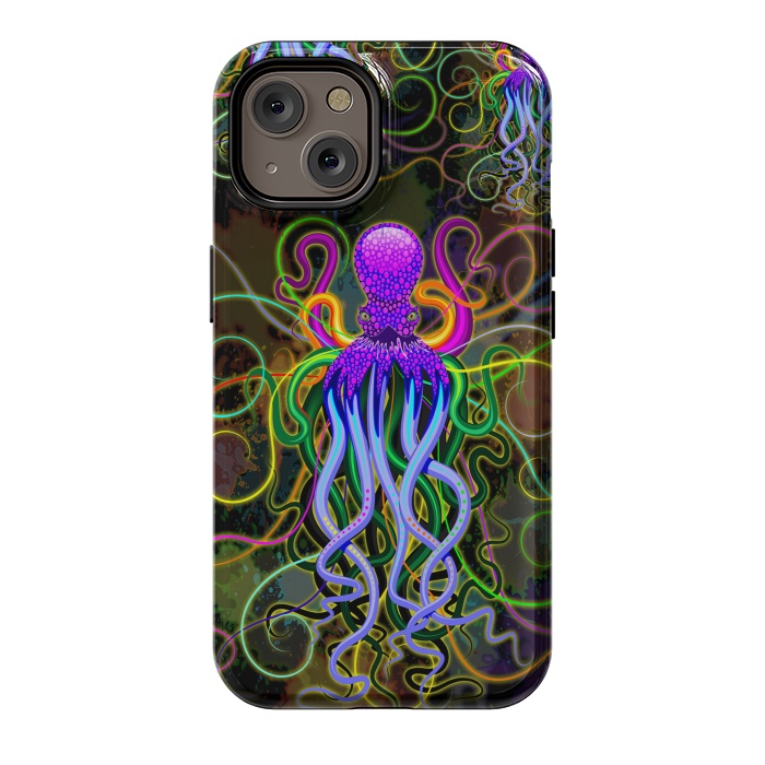 iPhone 14 StrongFit Octopus Psychedelic Luminescence by BluedarkArt