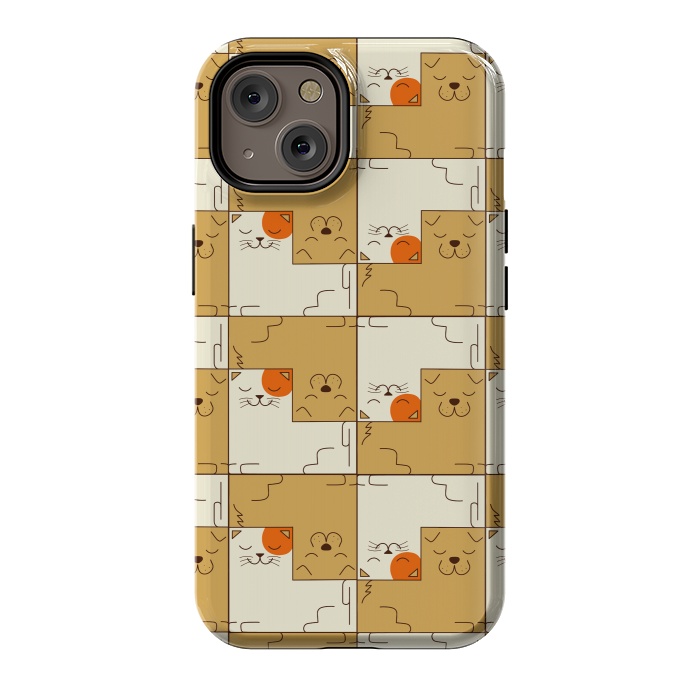 iPhone 14 StrongFit Cat and Dog by Coffee Man