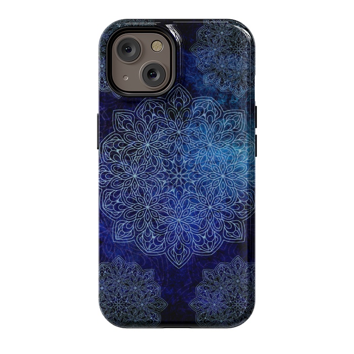 iPhone 14 StrongFit Blue Mandala  by Rossy Villarreal