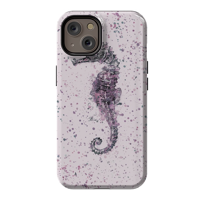 iPhone 14 StrongFit Watercolor Seahorse by Andrea Haase