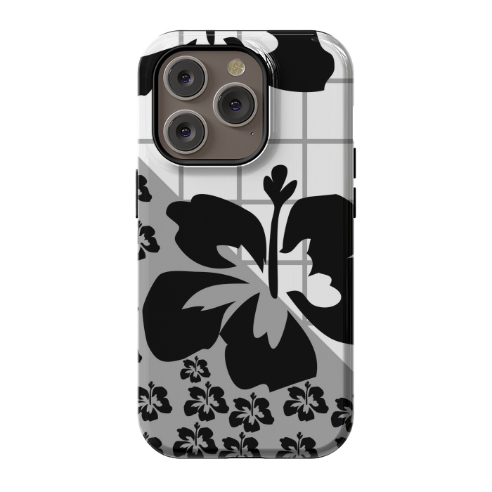 iPhone 14 Pro StrongFit FLORAL PATTERN WITH CHECKS by MALLIKA