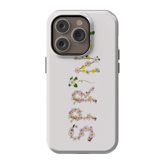 iPhone 14 Pro StrongFit Spring - Flower Typography  by  Utart