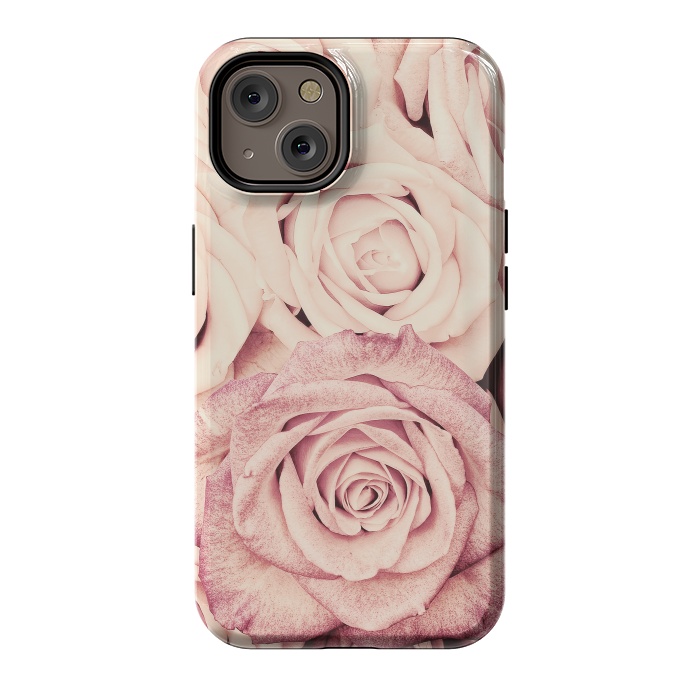 iPhone 14 StrongFit Pink Vintage Roses by  Utart