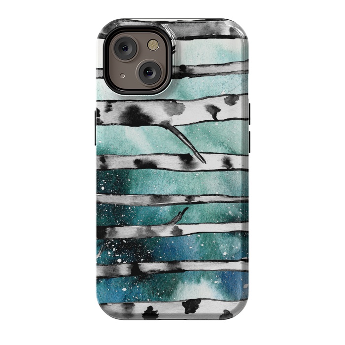 iPhone 14 StrongFit Abstract Birch Teal  by Amaya Brydon