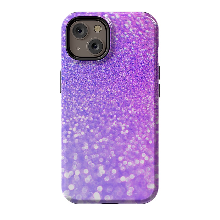 iPhone 14 StrongFit Purple Pink Glitter Dream by  Utart