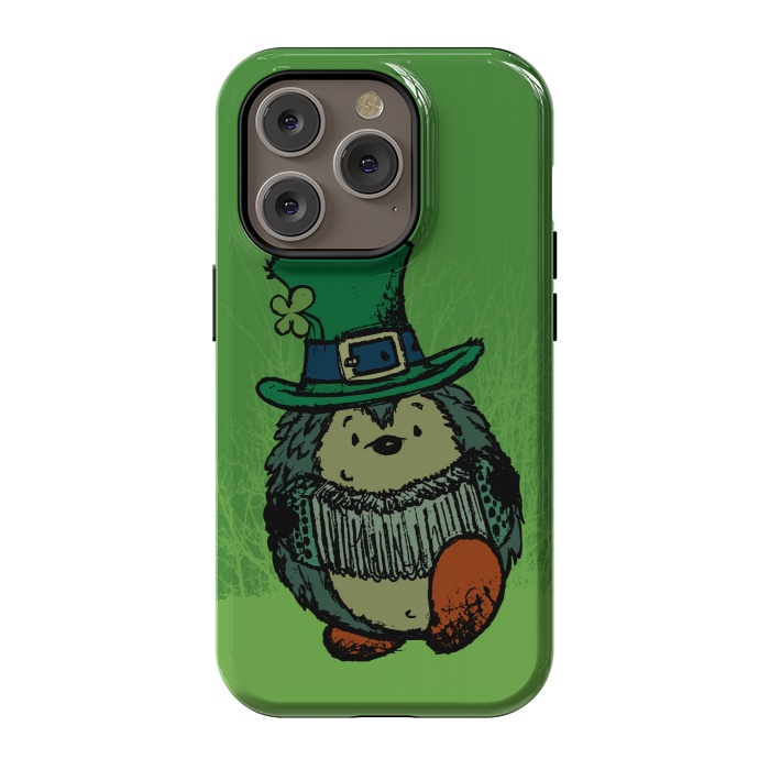 iPhone 14 Pro StrongFit ST.PATRICK HEDGEHOG by Mangulica