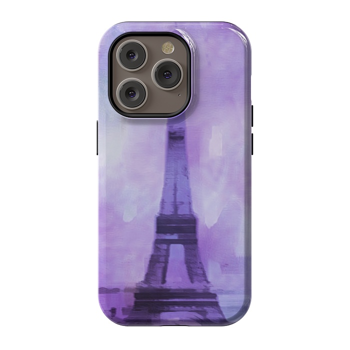 iPhone 14 Pro StrongFit Purple Paris Watercolor  by Andrea Haase