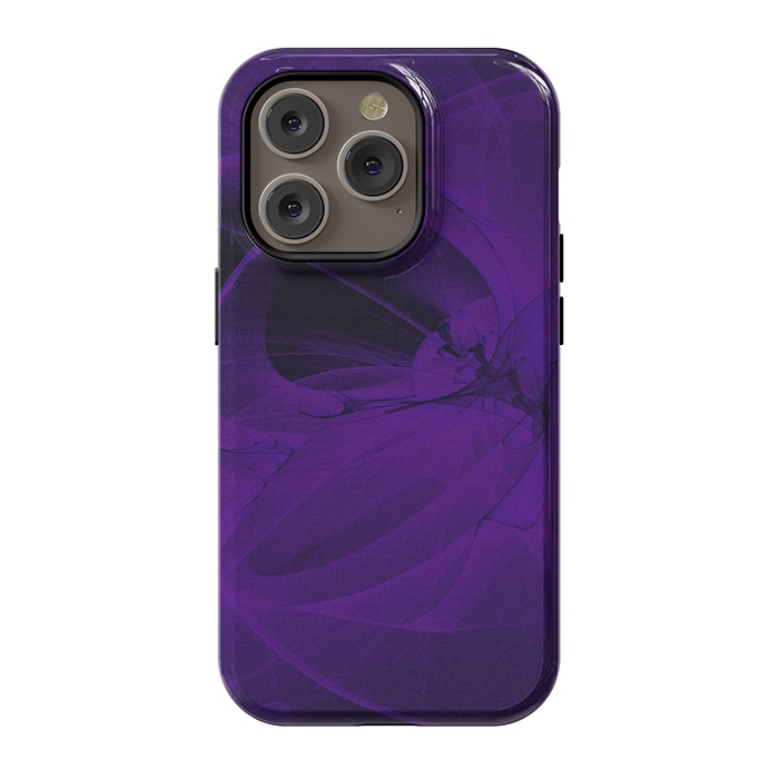 iPhone 14 Pro StrongFit Purple Fractals by Andrea Haase