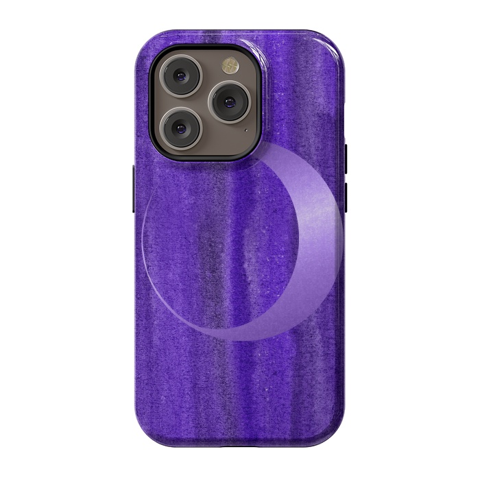 iPhone 14 Pro StrongFit Shiny Purple Half Moon  by Andrea Haase
