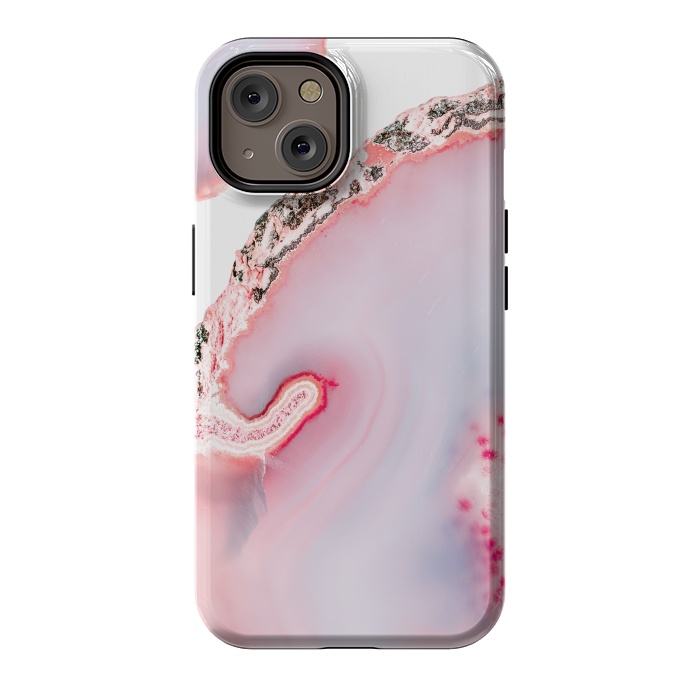 iPhone 14 StrongFit Pink Agate Slices by  Utart