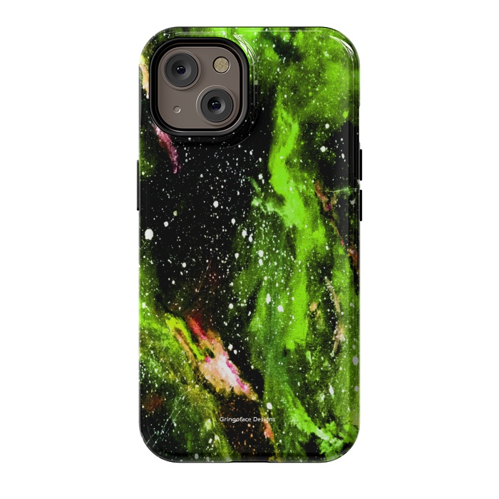 iPhone 14 StrongFit Green Galaxy by Gringoface Designs