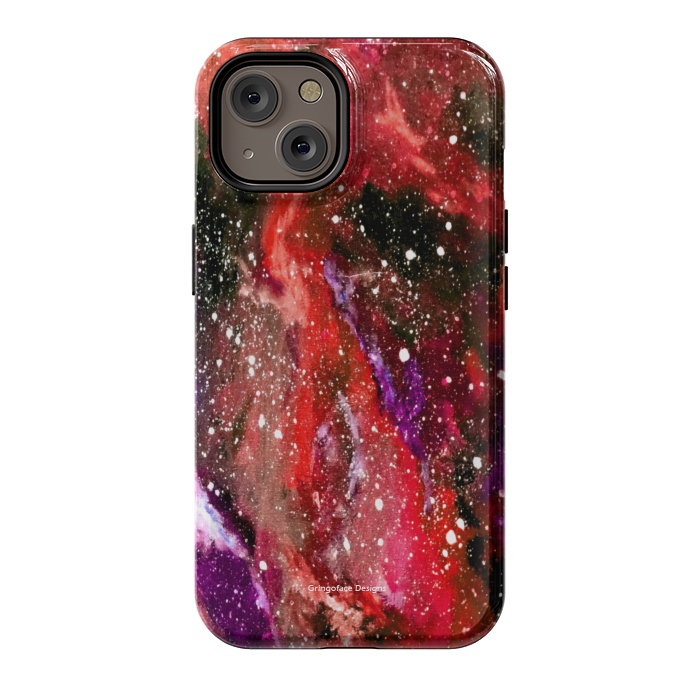 iPhone 14 StrongFit Red Galaxy by Gringoface Designs