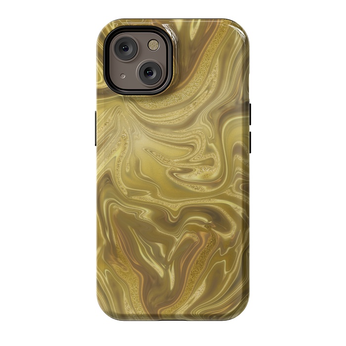 iPhone 14 StrongFit Liquid Gold by Andrea Haase