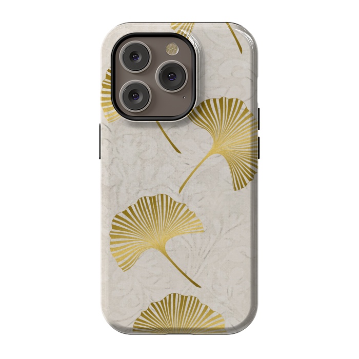 iPhone 14 Pro StrongFit Golden Gingko Leaves by Andrea Haase