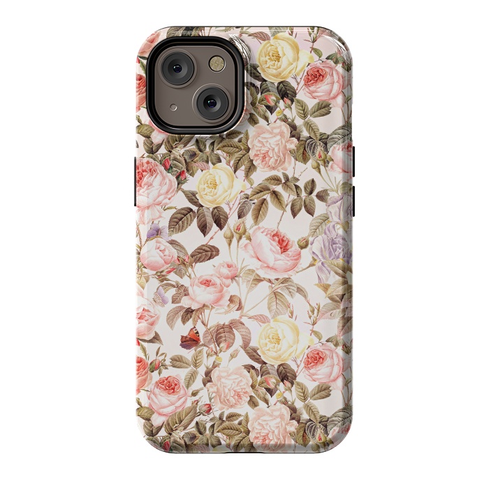 iPhone 14 StrongFit Vintage Roses Pattern by  Utart