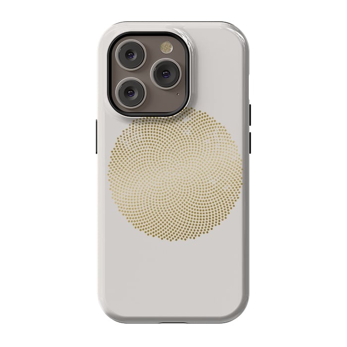 iPhone 14 Pro StrongFit Golden Ornament Off White by Andrea Haase