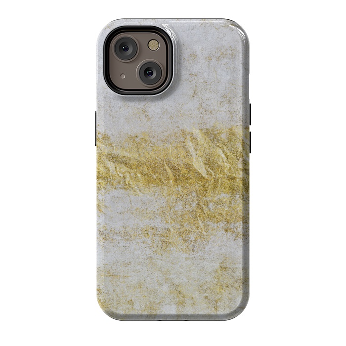 iPhone 14 StrongFit Concrete And Gold 2 by Andrea Haase