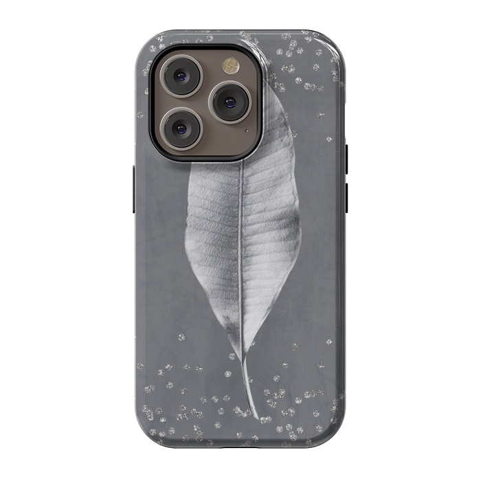 iPhone 14 Pro StrongFit Silver Leaf by Andrea Haase